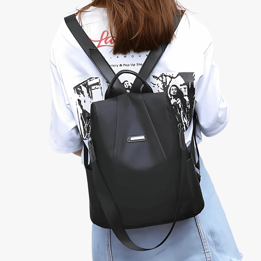 Praktisk vardagsryggsäck i oxfordtyg med stöldskydd